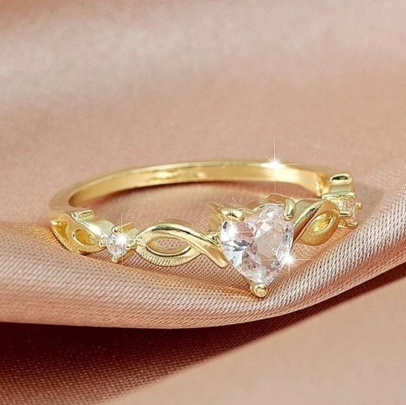 HEART Ring with zircon - Picture 4 of 6